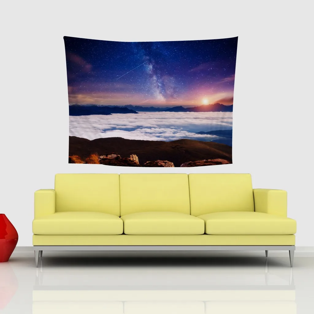 

Cross Border Supply of Goods Scenery Star Pattern a Generation of Fat Customizable Polyester Printed Home Decoration Tapestry Mu