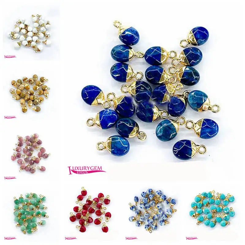 1PCS 4-8MM Round 14K Gold Filled Pendant Smooth ball charms jewelry beads  for DIY bracelet