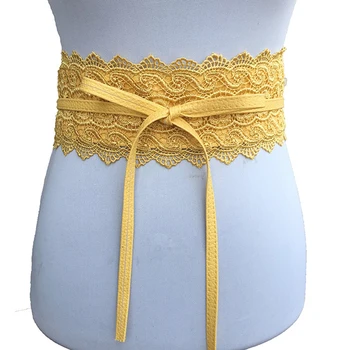

Women Exquisite Wide Lace Ladies Corset Belt Belt Wear Resistant Canvas Durable For Wedding Dress Easy Matching Waist Belt