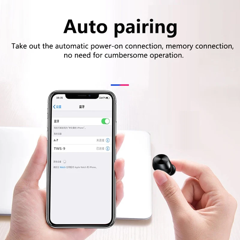 Автоматическое Сопряжение TWS bluetooth 5,0 беспроводные наушники Smart Touch управление наушники с шумоподавлением HiFi настоящие беспроводные наушники