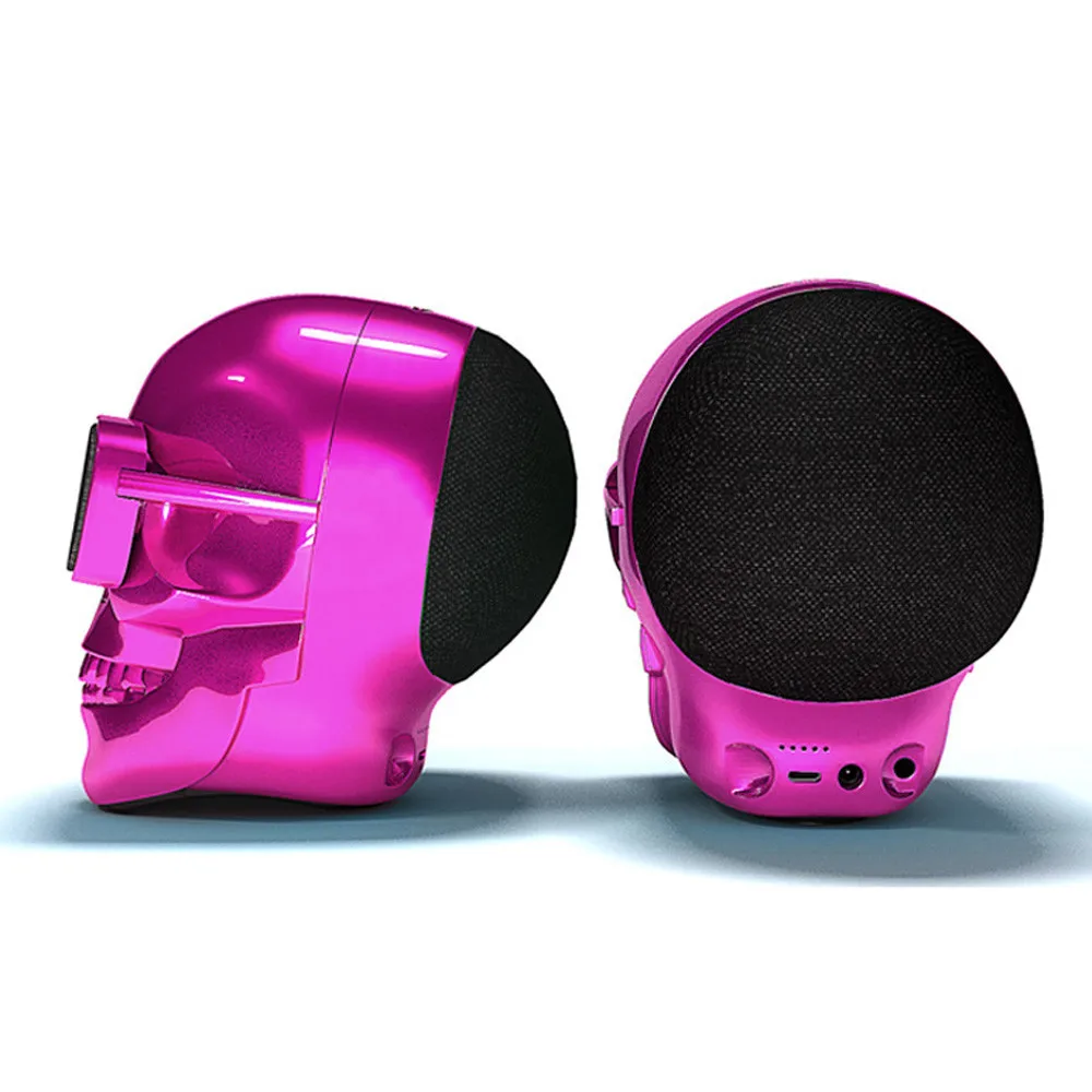 Пластиковый череп металлик беспроводной формы Bluetooth динамик сабвуфер мобильный
