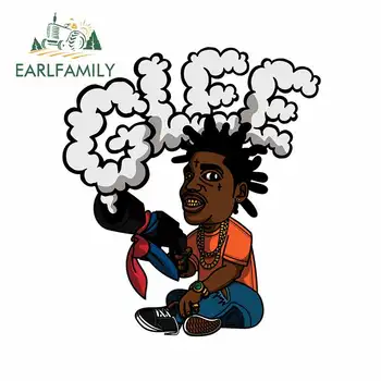 

EARLFAMILY 13cm x 11.6cm For Hip Hop Creative Car Stickers Fine Decal Scratch-proof Sticker Waterproof Sunscreen Decoration