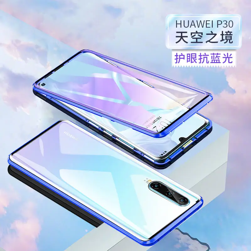 Чехол для huawei P30 LITE 360 полная защита магнитный металлический чехол на huawei p30 P 30 PRO LITE Передняя Задняя крышка из закаленного стекла