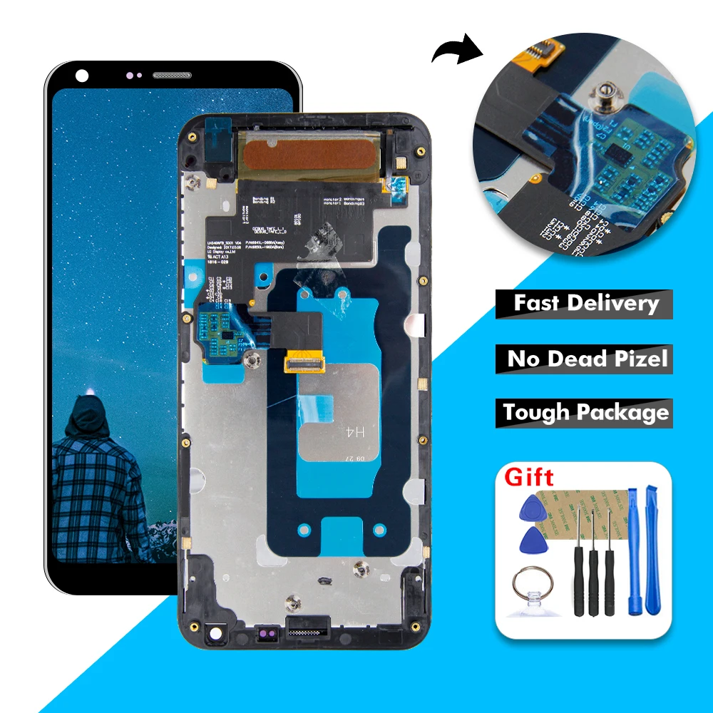 ЖК дисплей 5 дюйма для LG Q6 M700 M700A US700 M700H M703 M700Y дигитайзер сенсорного экрана стекло