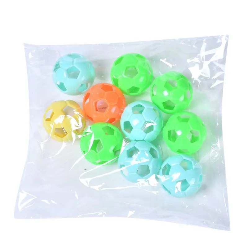 10 Pcs/lot 4CM Cat toy Multicolored Pet Baby Squeakers Rattle Ball Noise Maker Insert Dog Toy Pets Interactive Toy pet products