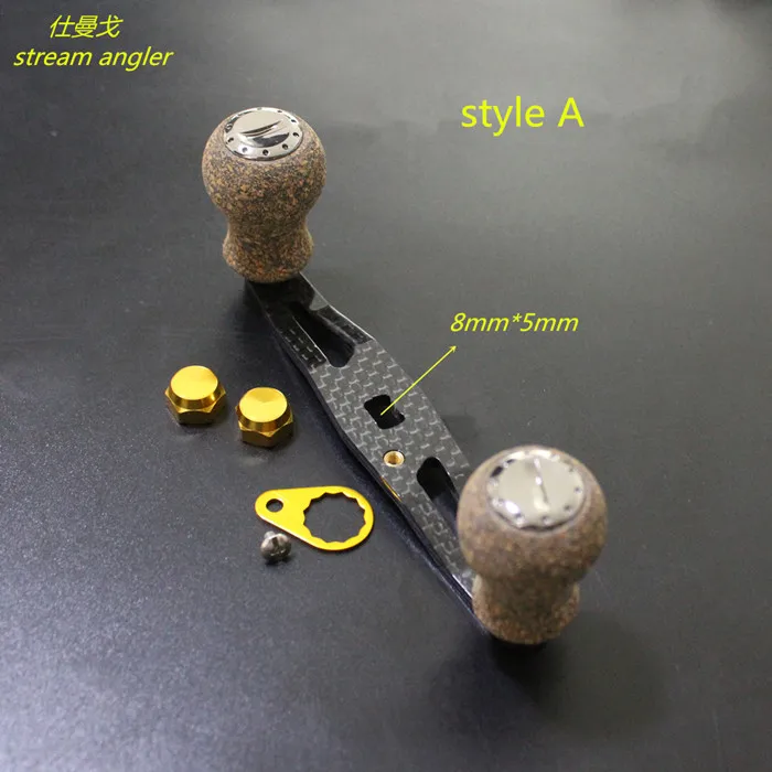DIY углеродная катушка Ручки колеса преобразования частей 5 мм* 8 мм влево и вправо 1 шт./лот - Цвет: A