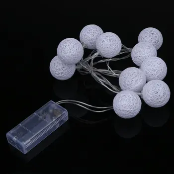 

1.3m 10 LED Light String Creative Wool Ball Lamp Battery Operated Home Indoor Decor Fairy Light for Christmas Wedding Party