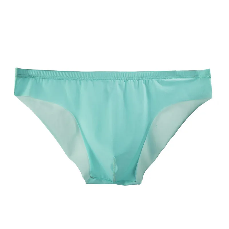 Sissy Satin Panties for MEN - Seafoam Green shiny Full Cut Bikini panties  S-XXL