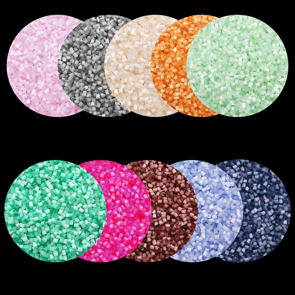 3600Pcs/Lot 2mm Cat Eye Color Glass Bead Solid Color Czech Tube Seed Spacer DIY Beads For Kids Jewelry Making Sewing Supplies glass beads
