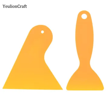 

Chzimade Plastic Car Foil Tool Scraper For Self-Adhesive Silk Screen Printing Mesh Transfers Stencil Handmade Crafts
