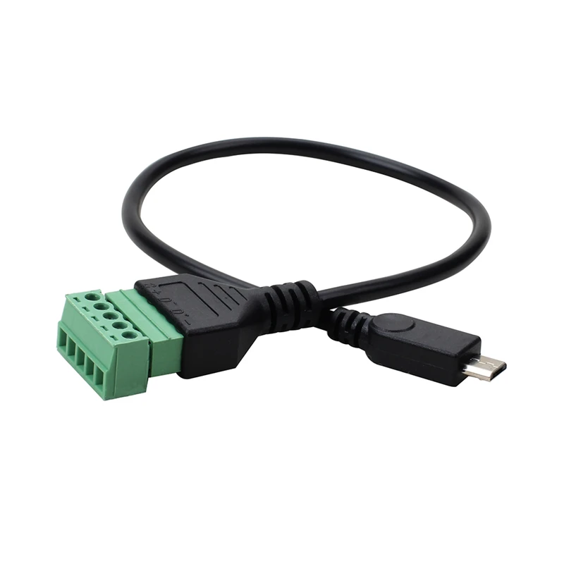 4micro usb male USB 2,0 Женский B Micro usb mini usb type-C Мужской до 5 Pin женский болт винтовой разъем с экранированной клеммой Кабель-адаптер 1 фут - Цвет: 4micro usb male