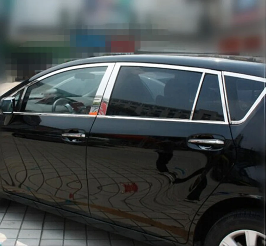 Нержавеющая сталь окна автомобиля планки для toyota verso 2009 2010 2011 2012 2013