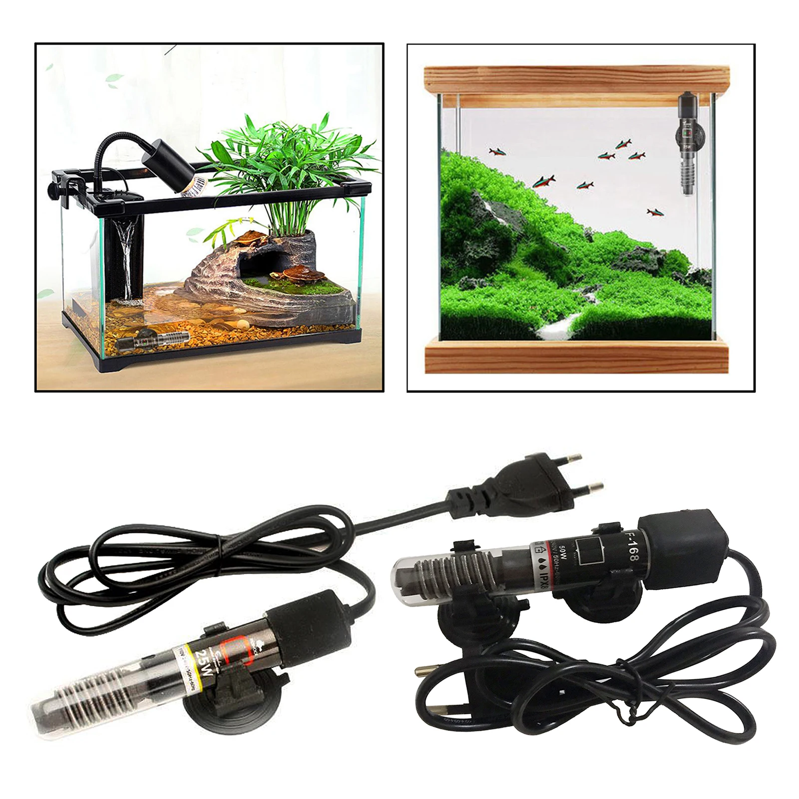 Small Aquarium Water Heater Submersible Precise Auto Thermostat EU Plug