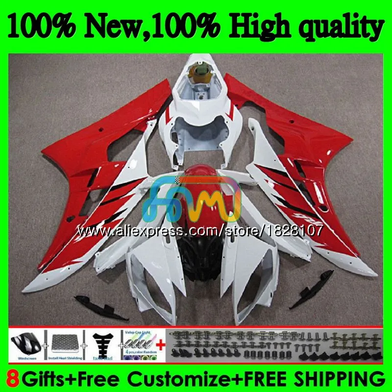Средства ухода за кожей для YAMAHA YZF R 6 YZF 600 YZF-600 YZFR6 06 07 53BS. 14 YZF R6 06-07 600CC YZF600 YZF-R6 красный белый 2006 2007 OEM обтекатели