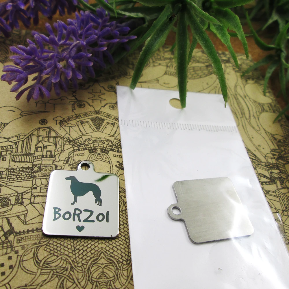 10 шт-"Borzoi" любитель собак очаровательыне нержавеющие больше стиля для выбора амулеты «сделай сам» подвески для колье