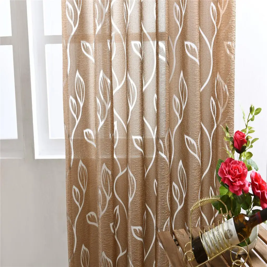 Fashion Eyelet Oriental Tulle Voile Sheer Window Curtains Drapes Divider