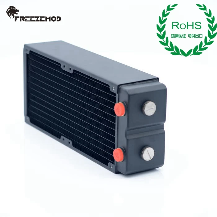 FREEZEMOD компьютер pc кулер для воды медный радиатор 3 слоя 65 мм толщиной медные плавники G1/4 ROHS сертификации. TSRP-HP65-240