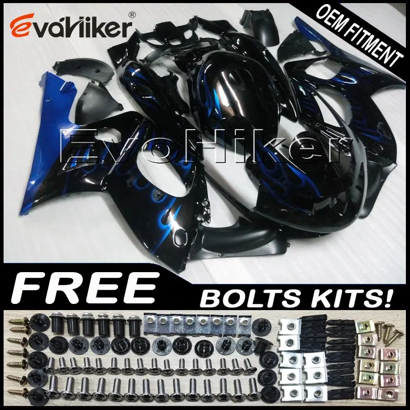 Заказной обтекатель для YZF600R Thunderent 1997-2007 97-07 ABS пластиковый корпус мотоцикла Синий Пламя+ подарки - Цвет: W