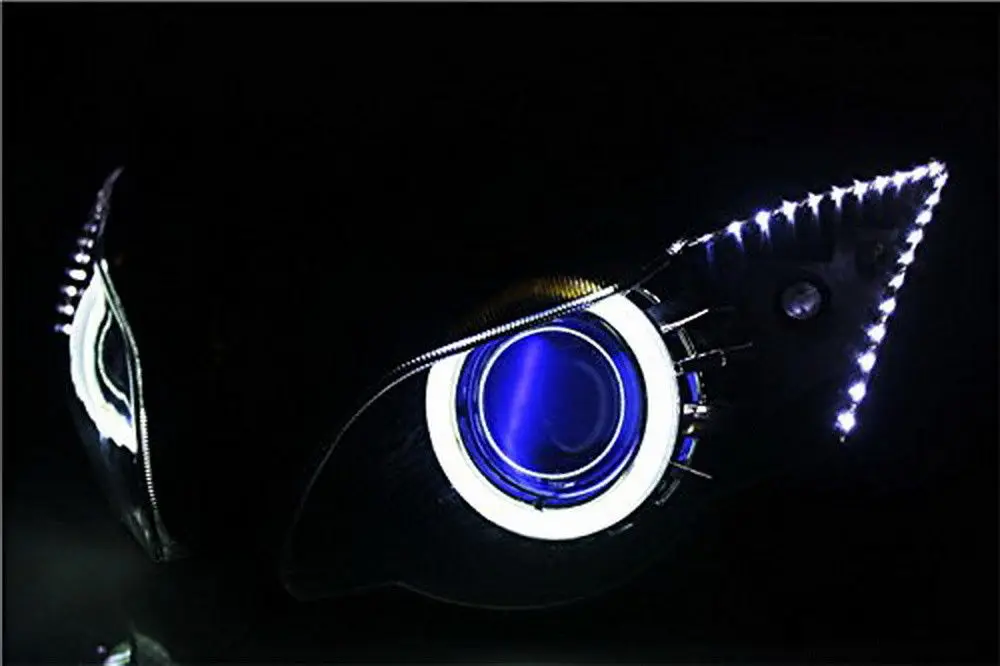 Высокое качество Многоцветный RGB 360 градусов демон светодиодные кольца-гало дьявольские глаза с пультом дистанционного управления для автомобиля мотоцикла фары проектор