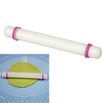 

Dough Roller Rolling Stick Cake Pie Rolling Pin Noodles Rolling Pins with Guide Rings Pastry Pie Baking Tools Kitchen Tools