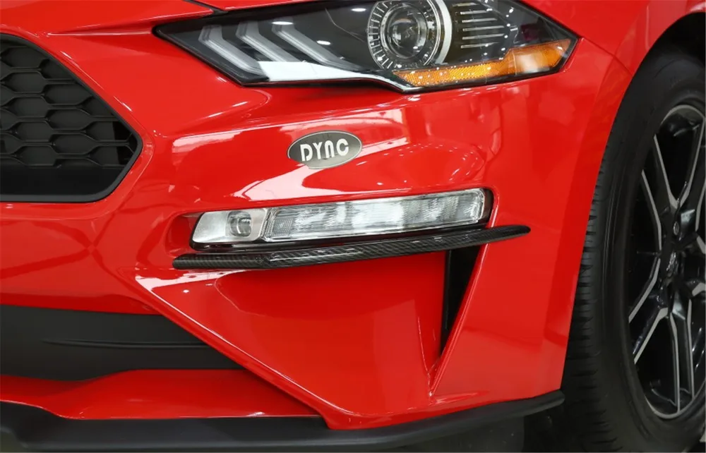 Для Ford Mustang наружная передняя противотуманная фара украшение противотуманных фар отделка из углеродного волокна АБС пластик Автомобиль Стайлинг Аксессуары 2 шт