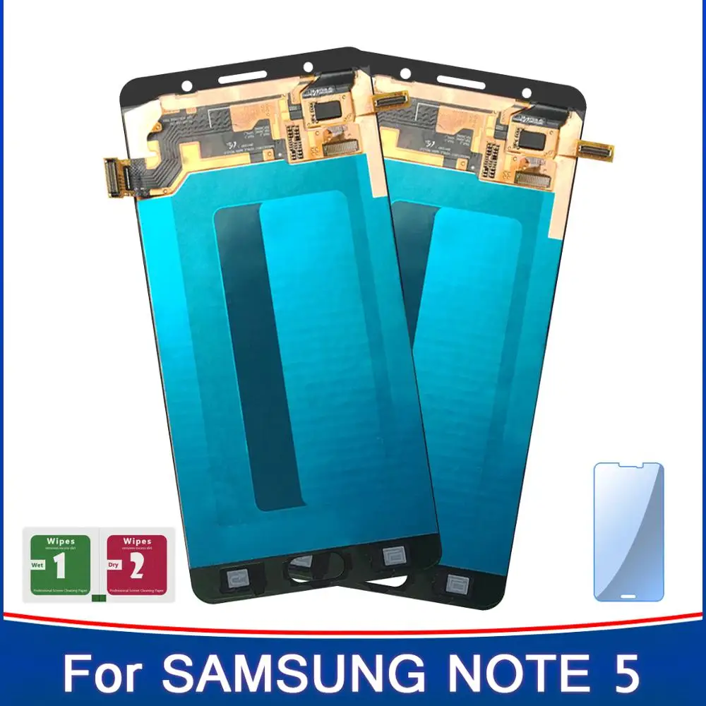 

2PCS Display For Samsung Galaxy Note 5 N920 N920V N920T N920A N9200 LCD Touch Screen Sensor Panel Super Amoled Replacement