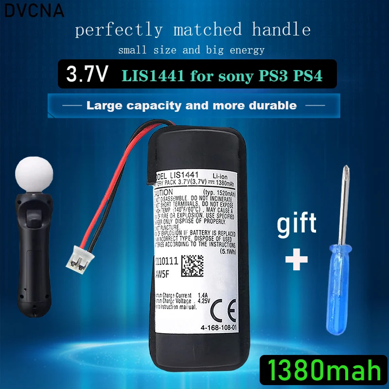 3.7V 1380mAh Lithium Battery for Sony PS3 Move PS4 PlayStation Move