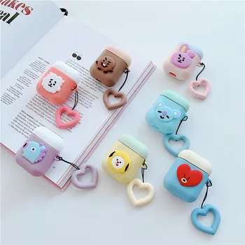 

For Apple Airpods 1/2 Pro Case Bluetooth Earphone Headset Protective Cover BT21 Cute 3D Cartoon Silicone