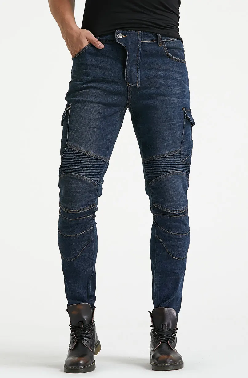 Подлинные мотоциклетные повседневные джинсы для езды на мотоцикле облегающие штаны для мужчин и женщин