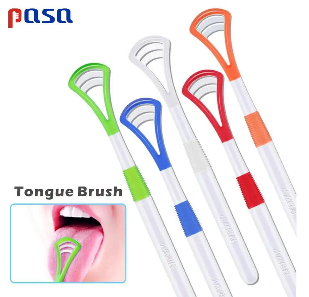 Reusable Tongue Brush Cleaner Scraper Cleaning Tongue Scraper For Oral
