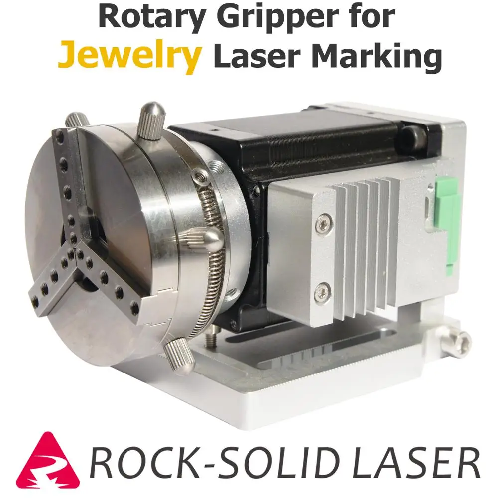 

Rotary Gripper Fixture For Jewelry Ring Laser Marking Welding Machine Parts Rotate Jig shaft build with Step Motor Driver