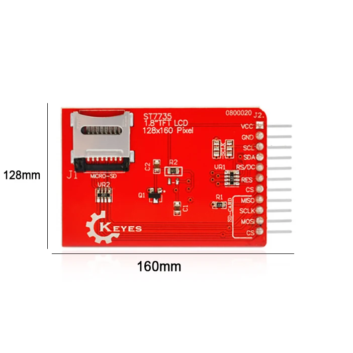1,8 дюймовый Tft цветной ЖК-дисплей модуль с Spi интерфейсом и Microsd для Arduino Uno Mega R3