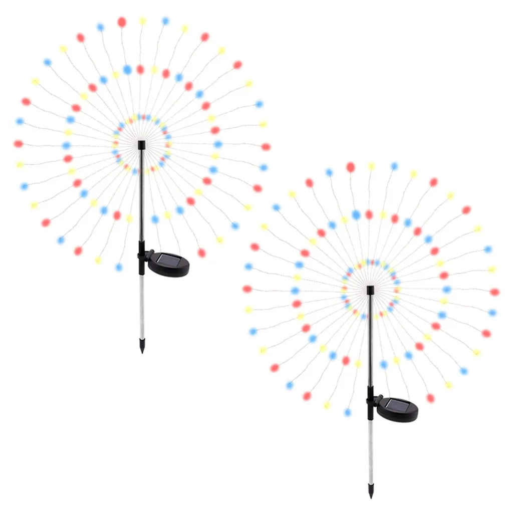 Солнечный 105LED Сказочный светильник Starburst, водонепроницаемая Рождественская декоративная лампа, разноцветный светильник-Гирлянда для украшения дома