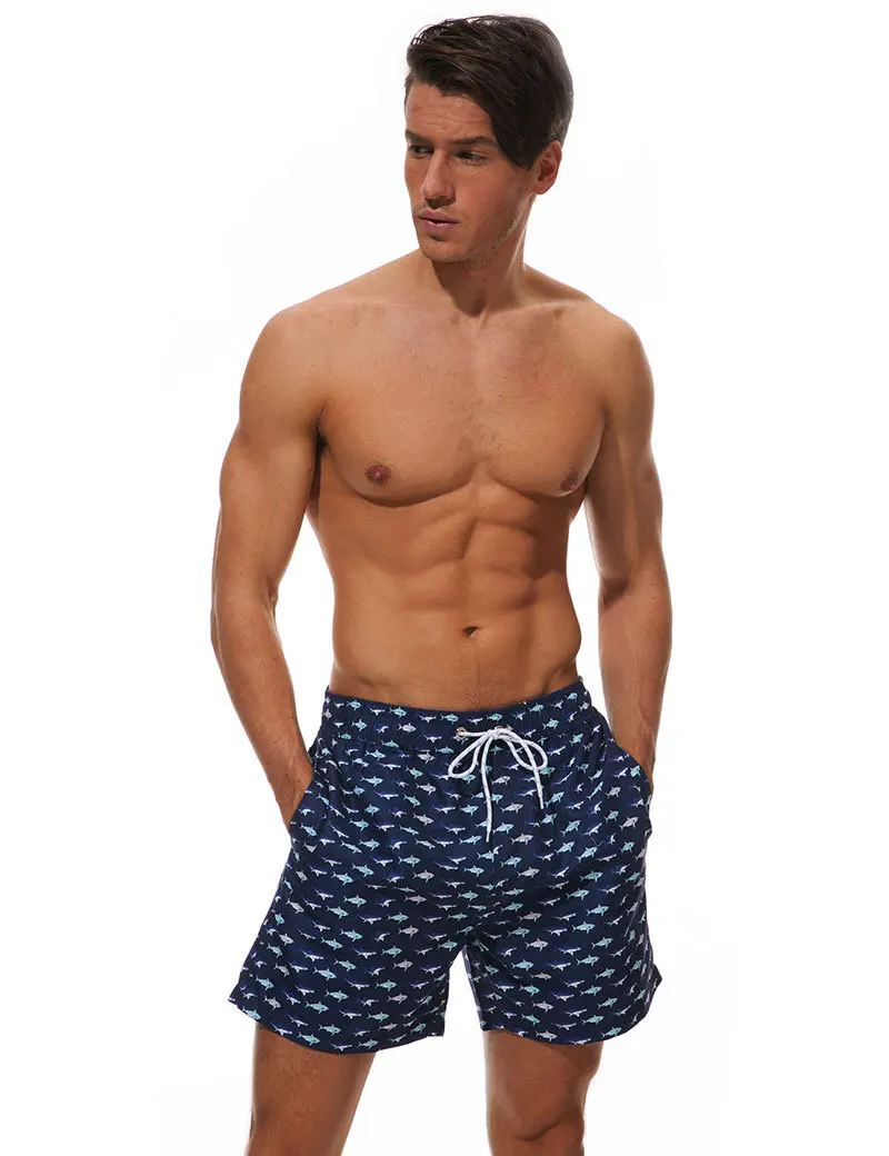 Men Beach Board Shorts Men Bikini Swim Trunks Shorts 5 Print Colors 3XL Quick Dry Bottoms Running Sports Mens Swimwear
