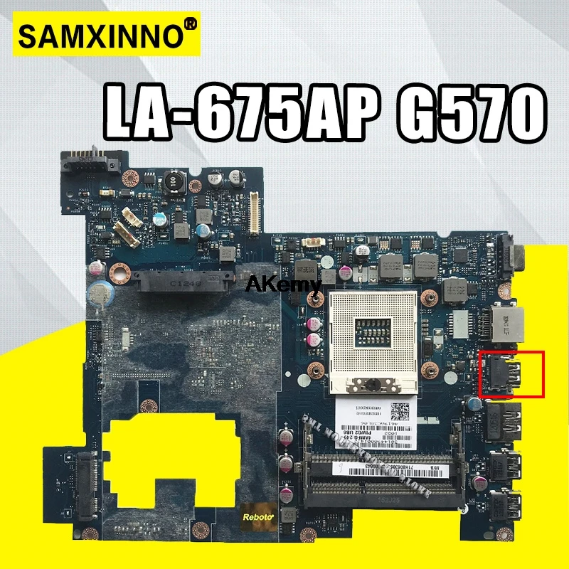 

Laptop Motherboard For Lenovo G570 PIWG2 LA-675AP Mainboard HM65 DDR3 Socket PGA989