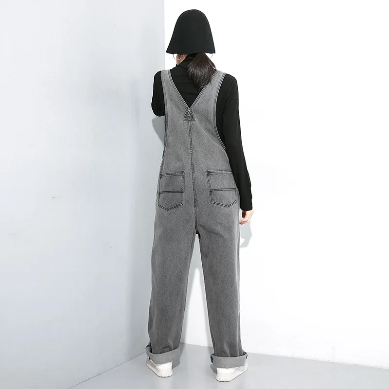 Женский джинсовый комбинезон, Размеры M, L, XL,, женские свободные джинсовые комбинезоны, женские повседневные джинсовые комбинезоны на пуговицах, комбинезон бойфренда, комбинезон, Z3