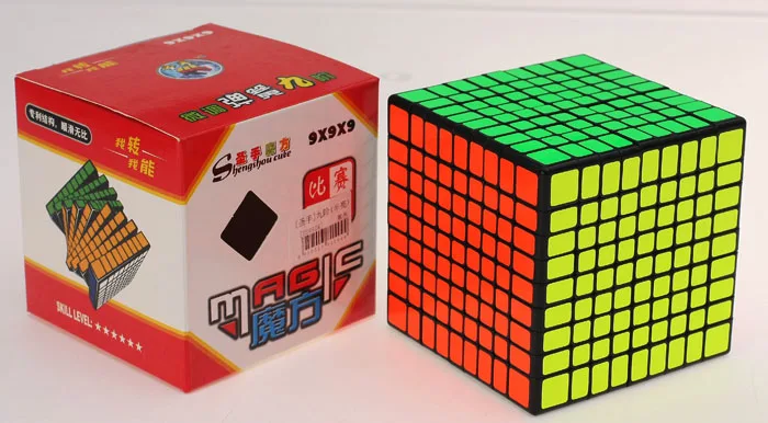 half-bright black Shengshou 9x9x9 головоломка с быстрым кубом Semibright zbright высокое яркое развивающие игрушки cubo magico - Цвет: half-bright black