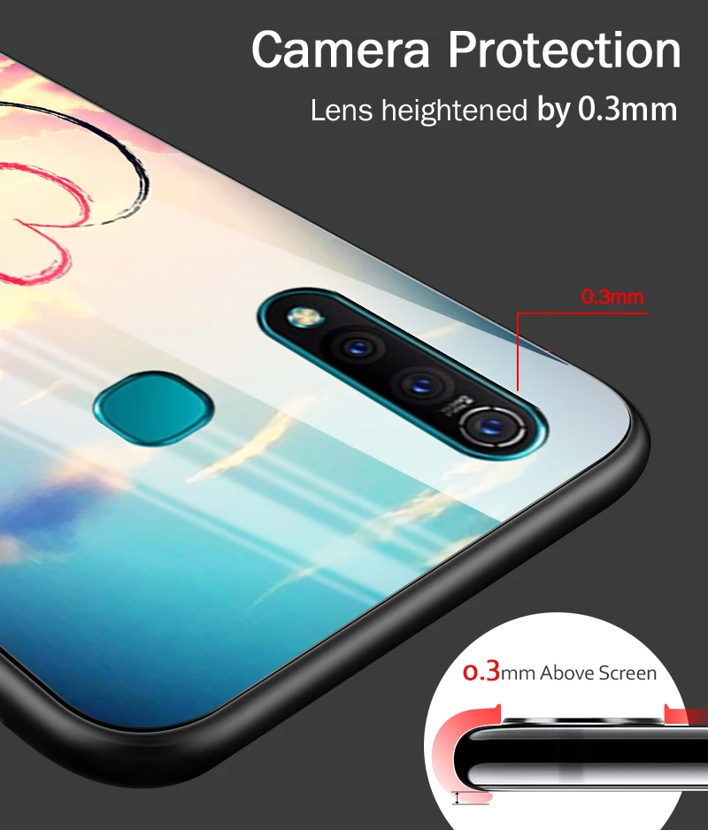 Чехол из закаленного стекла для Vivo S1 Pro Z5X IQOO NEX как роскошный чехол для телефона Xiaomi Redmi 5A 6A S2 GO Plus полный защитный чехол