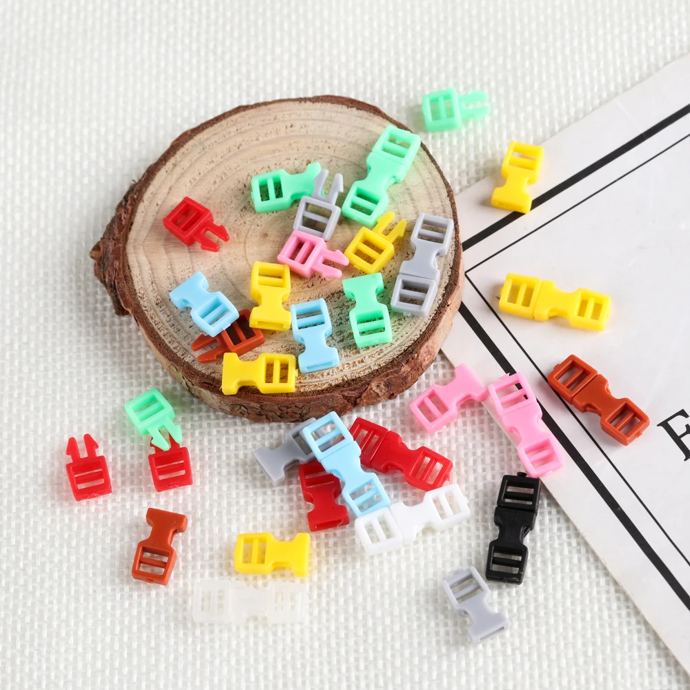 50 Fibbie Di Collegamento In Plastica Nera – Mini Connettori Per Collari Animali E Zaini, Misura 2,76 X 1,1 Cm