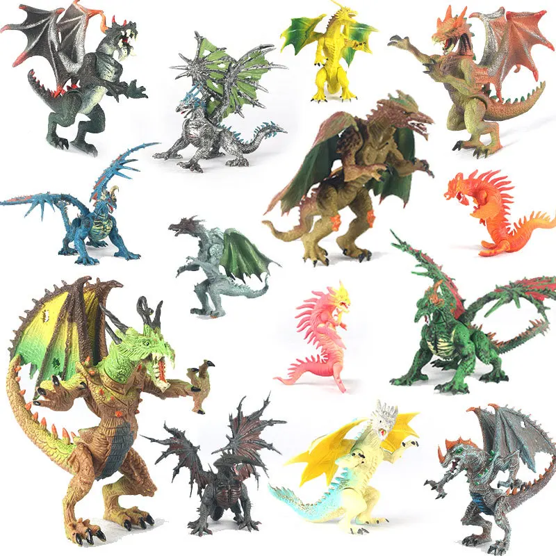 World of Warcraft Model Dragon Dinosaur 4D Assembled Dragon Transformation Large Size Dragon Static Animal Model