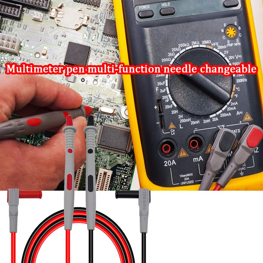DIDIHOU датчики для мультиметра Сменные иглы тестовые комплекты проводов Щупы для цифрового мультиметра кабель Щупы для мультиметра наконечник провода