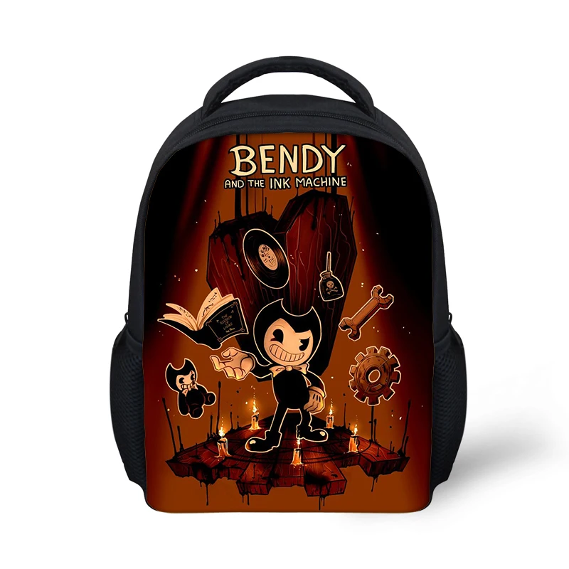 

Cartoon Kindergarten Baby Backpack Bendy and the ink Machine Pattern Kids Book Bags 3D Anime Design Boys Girls Small School Bags