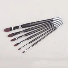 6 шт./компл. нейлон матовый кисти для рисования маслом для искусства художника поставки акварель