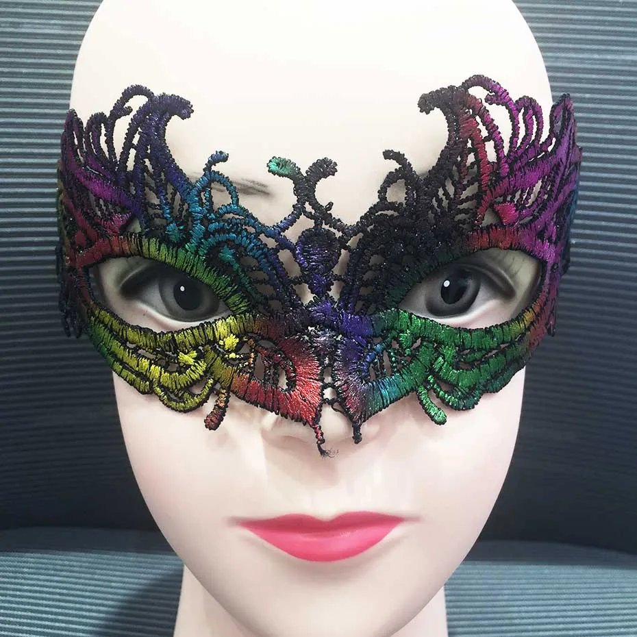 

New Porno Women Sexy Lace Eye Bronzing Face Mask Masquerade Party Carnival Ball Prom Halloween Costume Decor Sexy Party Masks