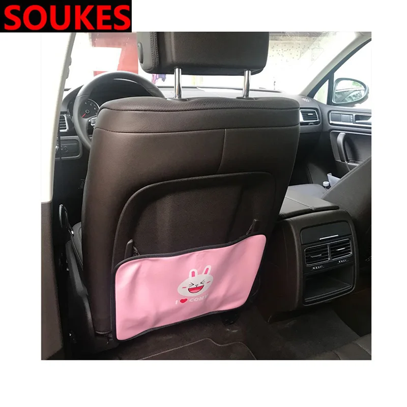 Автомобиль для Honda Civic 2006-2011 Accord Fit City CRV Volvo S60 XC90 V40 V70 V50 V60 чехол на заднее сиденье протектор Анти Удар коврик - Название цвета: pink