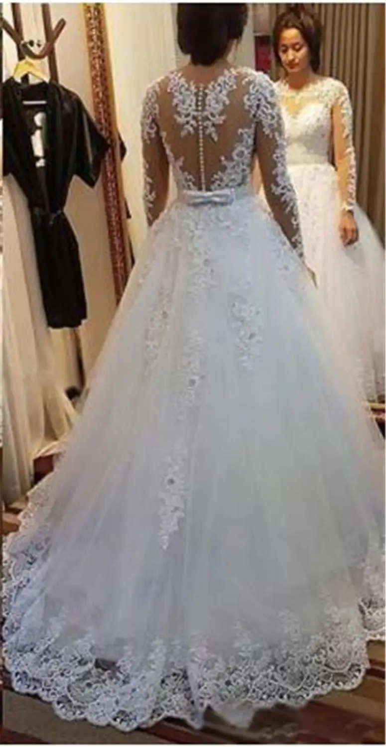 Новые съемные шлейф принцесса Vestido De Noiva аппликационные Жемчужины для Кружева Свадебные платья 2 в 1 свадебные платья