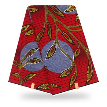 

Wholesale price red African cotton printed wax fabric for garments SWV628(6yards/lot)