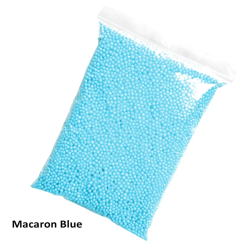 Macaron Blue 15 г/упак. пенопластовые шарики из полистирола, бусины, бутылка для наполнителя, маленькие крошечные частицы снега, грязи, DIY, клейкие аксессуары, украшения - Цвет: Macaron Blue