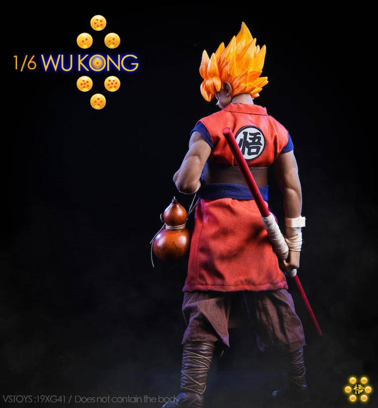 VSTOYS 1/6 Siya Goku Набор для лепки головы и одежды для 12 дюймовых фигурок DIY