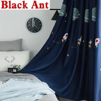 

Cartoon Planet Star Blackout Outer Space Night Curtains for Kids Room Curtains for Boys Bedroom Baby Room Window Drapes T&020#30